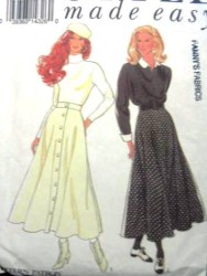 2337 STYLE LONG FLARE PANEL SKIRT BUTTONS OR NOT PATTERN 8-10